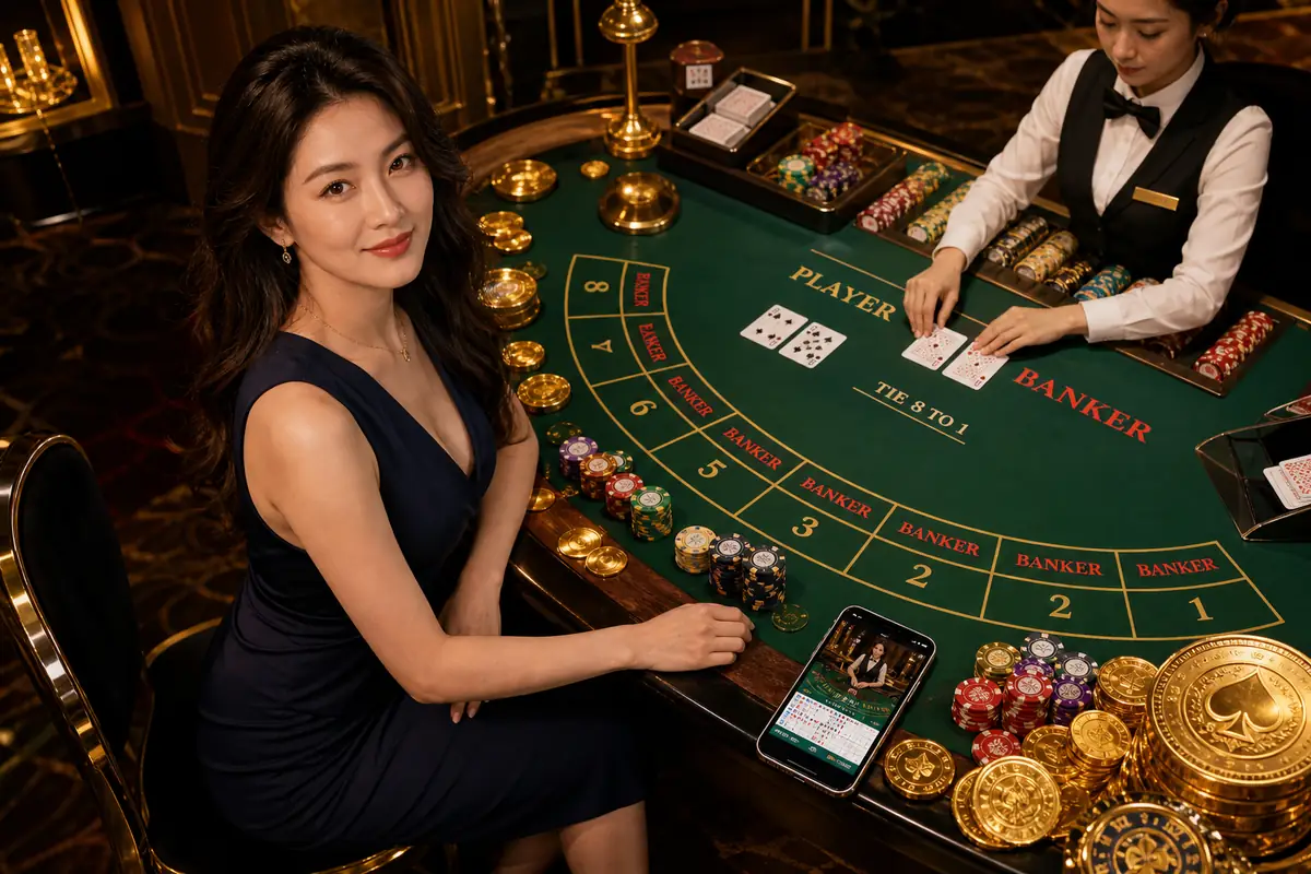 pkzz Live Dealer Baccarat Table